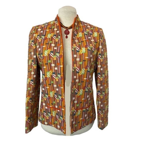 𝅺del Ann's Dallas Graphic Vintage 90's Blazer Size S - Picture 3 of 12